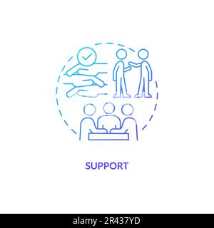Support blue gradient concept icon Stock Vector