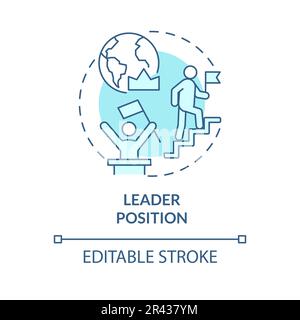 Leader position turquoise concept icon Stock Vector