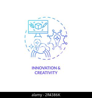 Innovation and creativity blue gradient concept icon Stock Vector