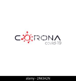 Corona Logo. Covid icon Vector Illustration. Corona Virus Stock Vector