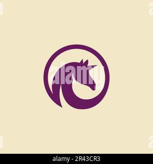 Horse Logo Simple Design & Strong For your company Stock Vector