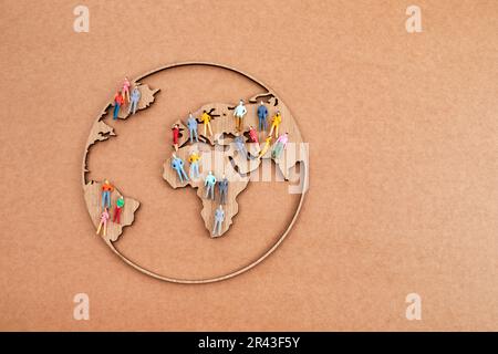 World Population Day, creative concept. Large and diverse group of ...