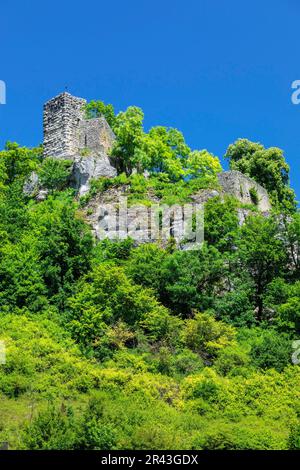 Hohenhundersingen Castle Ruin, Hundersingen, Swabian Alb, Baden-Wuerttemberg, Germany, Swabian Alb, Lautertal, Baden-Wuerttemberg, Germany Stock Photo
