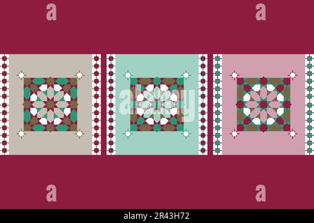 Arabic pattern Vectors. Islamic pattern. Geometric mandala. vintage tiles patterns antique seamless design. Stock Vector