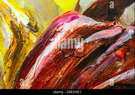 Art paint background of bright multi coloured and textured painted surface Stock Photo