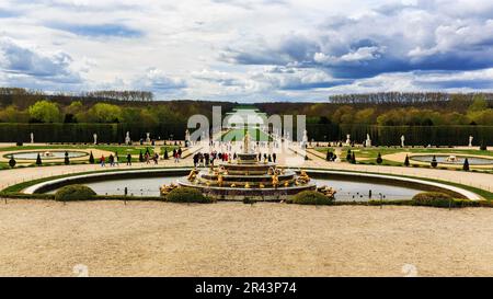 Latona Fountain, Bassin de Latone Garden and Park, Versailles Palace, Ile-de-France Region, France Stock Photo