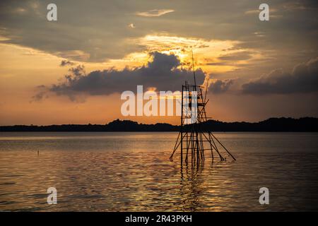 Floating Village on Lake Tempe, Sulawesi, Indonesia Stock Photo