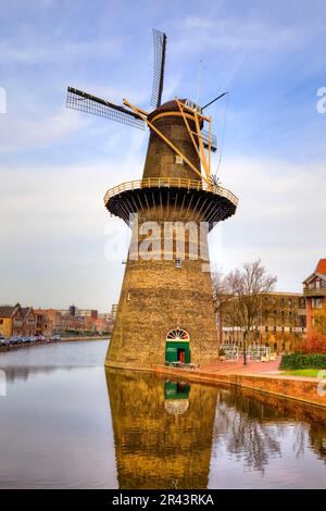 Schiedam, Windmill, South Holland, Netherlands Stock Photo