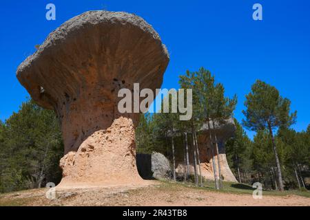 Ciudad Encantada, Enchanted City, Rock Formations, Serrania de Cuenca, Cuenca Province, Castilla-La Mancha, Spain Stock Photo