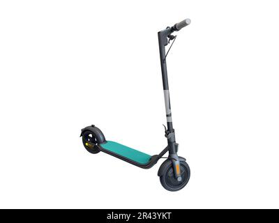 Electric Scooter Isolated on a white background. Eco alternative transport. Kick scooter. Stock Photo