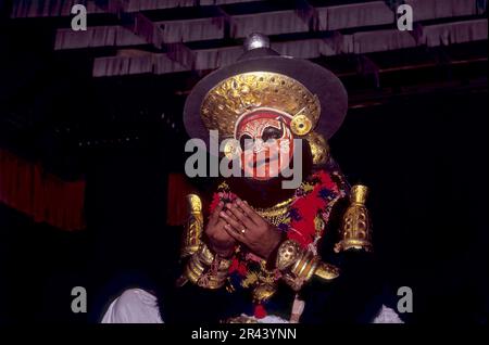 Koodiyattam, Kutiyattam, Sanskrit theatre performed in Kerala, India, Asia Stock Photo