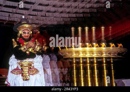 Koodiyattam, Kutiyattam, Sanskrit theatre performed in Kerala, India, Asia Stock Photo