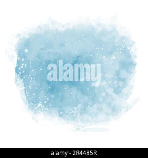 Abstract hand painted pastel blue watercolour background Stock Vector