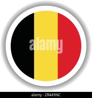 Belgium Flag Round Shape Stock Vector Image & Art - Alamy