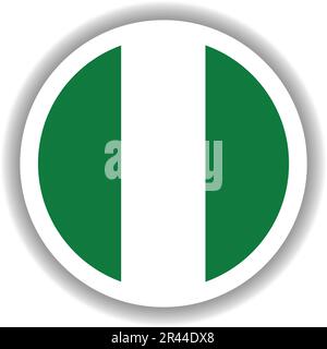 Nigeria flag round shape Stock Vector