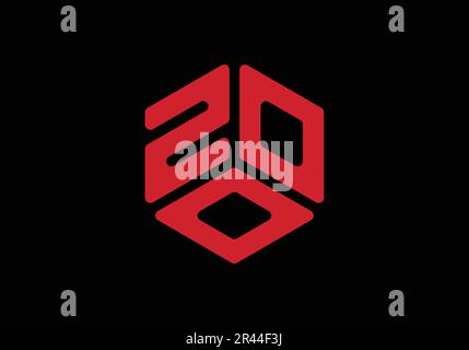 ZOO Initial Monogram Letter 200 Logo Design Vector Template z o o Cube Polygon Letter Logo Design Stock Vector