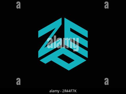 ZEP Initial Monogram Letter PEZ Logo Design Vector Template z e p Cube Polygon Letter Logo Design Stock Vector