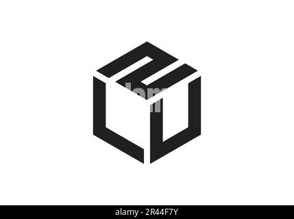 LUN Initial Monogram Letter lun Logo Design Vector Template l u n Cube ...