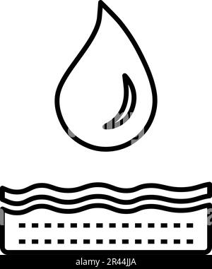 Absorb moisture line icon Royalty Free Vector Image