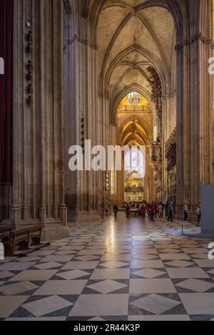 Seville Cathedral Interior - Seville, Andalusia, Spain Stock Photo