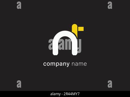 Letter NT or TN vector logo design template Stock Vector