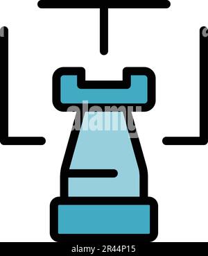 Target realization icon. Outline Target realization vector icon for web design isolated on white background color flat Stock Vector