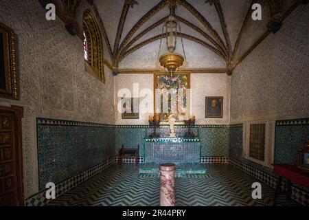 Chapel of Flagellation (Capilla de la Flagelacion) at Casa de Pilatos (Pilates House) Palace Interior - Seville, Andalusia, Spain Stock Photo