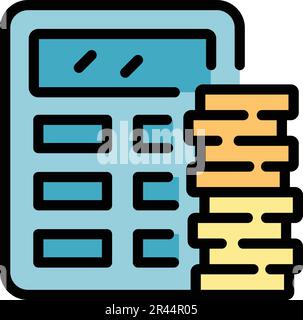 Money realization icon. Outline Money realization vector icon for web design isolated on white background color flat Stock Vector