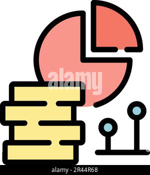 Profit realization icon. Outline Profit realization vector icon for web design isolated on white background color flat Stock Vector