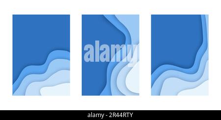 Collection fluid liquid poster and geometric background of dynamic shapes. Wallpaper gradient with liquid shape. Illustration colorful template banner Stock Photo