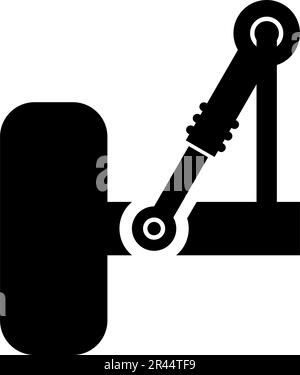Suspension in the car icon black color vector illustration image flat style simple Stock Vector
