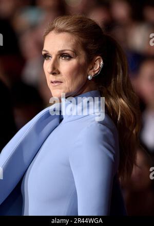 Los Angeles, United States. 26th May, 2023. File photo dated March 2, 2017 of Celine Dion attends the Premiere of Disney's 'Beauty And The Beast' at El Capitan Theatre in Los Angeles, CA, USA. - Celine Dion announced on Twitter that she was cancelling her Courage world tour. The tour was scheduled to run in European cities including London, Prague and Amsterdam through to 2024. Dion said in December that she suffers from stiff-person syndrome (SPS). Photo by Lionel Hahn/ABACAPRESS.COM Credit: Abaca Press/Alamy Live News Stock Photo