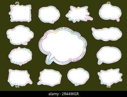 Speech bubbles of various shapes. Vector data that is easy to edit. Stock Vector