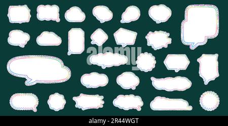 Speech bubbles of various shapes. Vector data that is easy to edit. Stock Vector