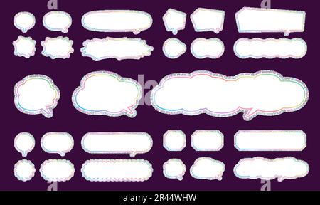 Speech bubbles of various shapes. Vector data that is easy to edit. Stock Vector