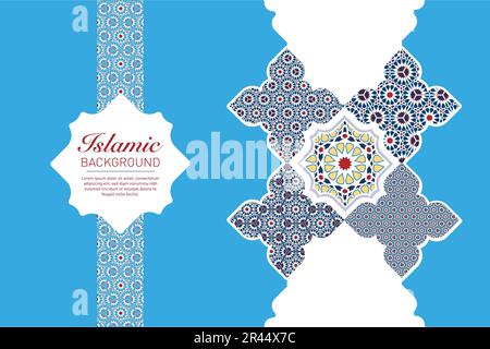 Arabesque style seamless patterns. Islamic geometric decorative patterns, background collection, background islamic ornament vector image Stock Vector