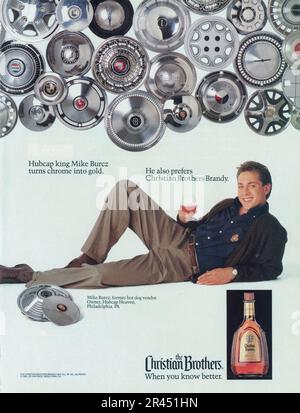 Vintage 'Playboy' Magazine February 1991 Issue Advert, USA Stock Photo