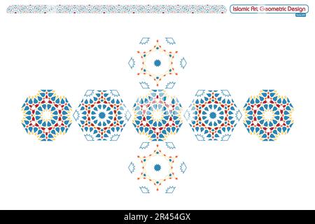Islamic geometric decorative patterns, background collection, background islamic ornament vector image Stock Vector