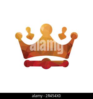 Crown icon vector logo design template. King logo design template. Stock Vector