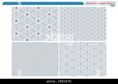 Islamic geometric decorative patterns, background collection, background islamic ornament vector image Stock Vector