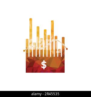 finance logo with dollar sign vector illustration unique concept vector templete Stock Vector