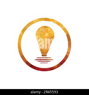 Light bulb low poly icon. Polygonal design. Vector illustration. Stock Vector