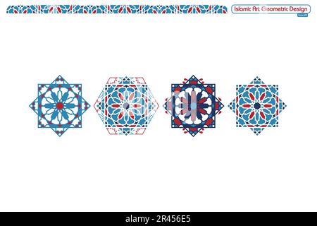Islamic geometric decorative patterns, background collection, background islamic ornament vector image Stock Vector