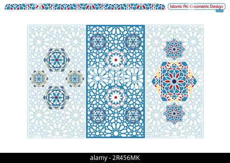 Islamic geometric decorative patterns, background collection, background islamic ornament vector image Stock Vector