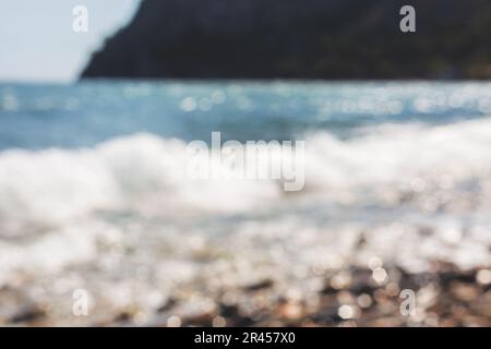 Photo blur bokeh sunset blue sea Stock Photo