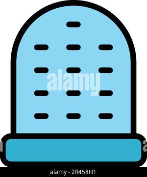 Finger sewing protection icon. Outline Finger sewing protection vector icon for web design isolated on white background color flat Stock Vector