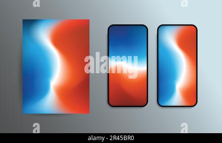 Abstract Wallpaper for Smart Phone or Tablet - Modern Progressive Colorful Background or Design Element Template Stock Vector