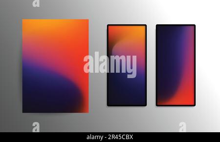 Abstract Wallpaper for Smart Phone or Tablet - Modern Progressive Colorful Background or Design Element Template Stock Vector