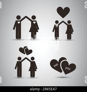 Love - Icon Designs Stock Vector