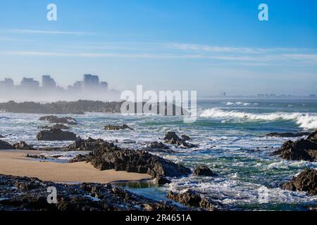 Blue Mountain Beach buildings, Cape Town, South Africa Stock Photo